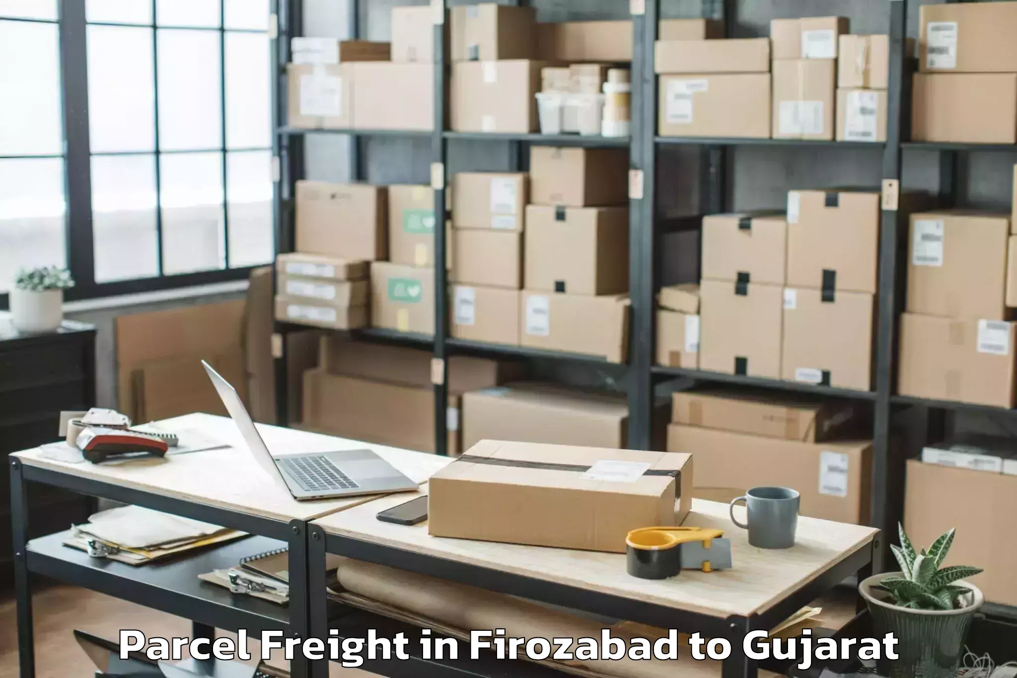 Top Firozabad to Jamkandorna Parcel Freight Available